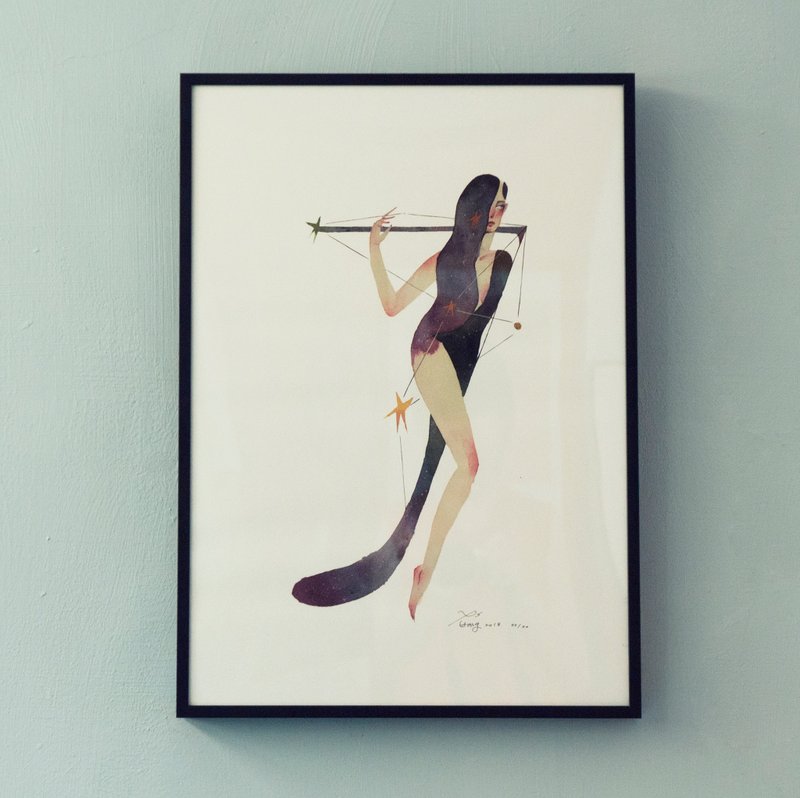 限量复制挂画【忆起你的原始灵魂】 7号 宇宙 (含框) - 海报/装饰画/版画 - 纸 橘色