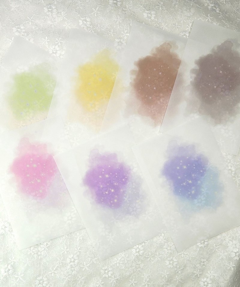 调色板星云拼贴描图纸背景纸 - 便条纸/标签贴 - 纸 多色