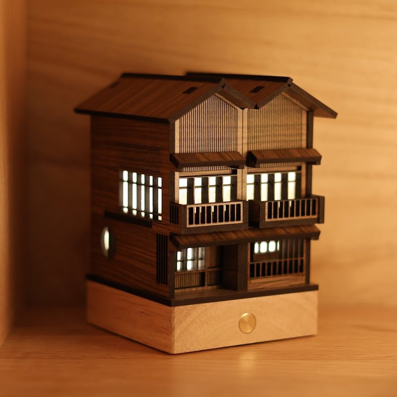 【海之京都-翼宿六/伊根舟屋】床头灯/桌面摆件/USB/送小船 - 灯具/灯饰 - 木头 咖啡色