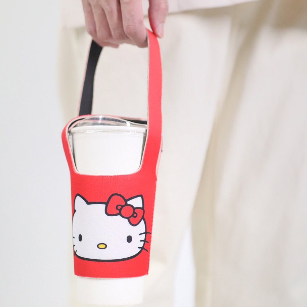 murmur 隔热杯套| hello kitty (红) 饮料杯套 - 手提包/手提袋 - 聚酯纤维 红色