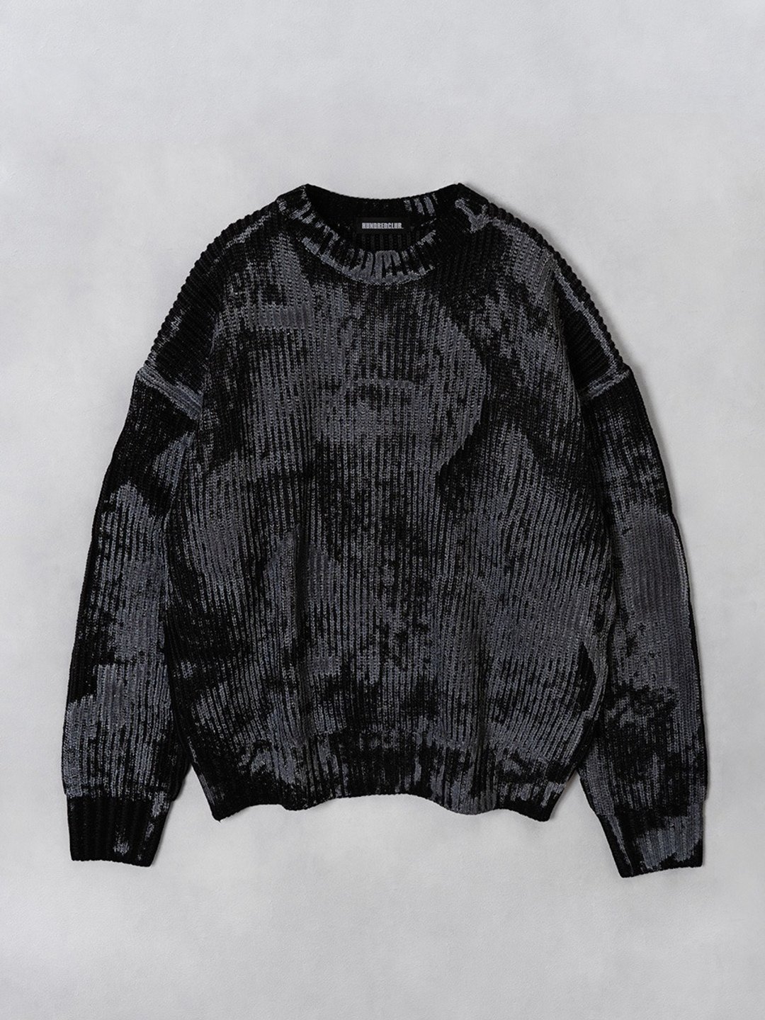 涂鸦针织衫 / 黑色 / F 尺寸 / 男女皆宜 / hundredclub / hellcatpunks / hrc-kn0001 - 女装针织衫/毛衣 - 压克力 黑色