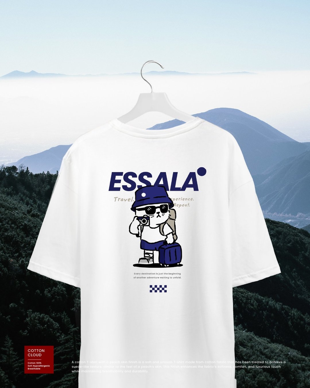 Essala 宽松廓形 T-shirt (M) - 男装上衣/T 恤 - 棉 