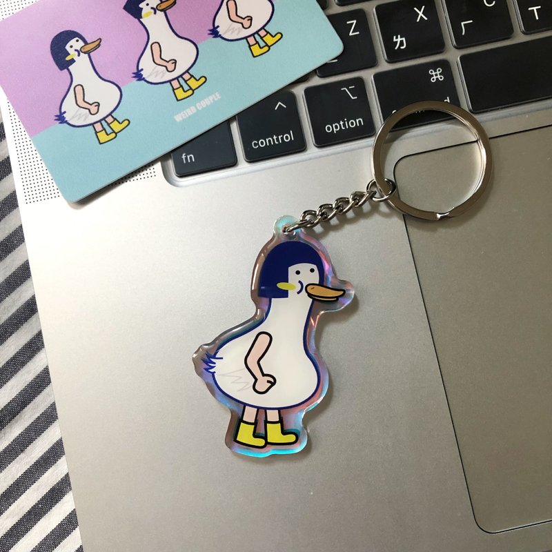 鸭丸子 幻彩亚克力钥匙圈一个 - 钥匙链/钥匙包 - 压克力 多色