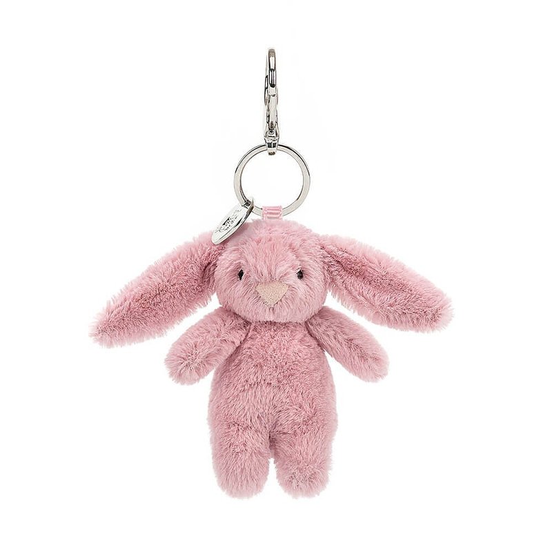 钥匙圈/吊饰 Bashful Bunny Tulip Bag Charm 粉嫩粉兔子吊饰 - 吊饰 - 聚酯纤维 粉红色