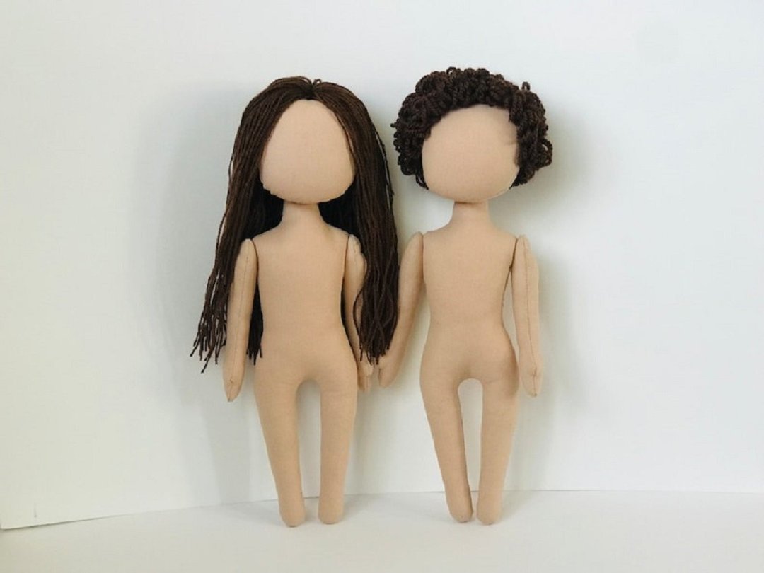2 blank doll body , rag doll blank - 编织/刺绣/羊毛毡/裁缝 - 棉 