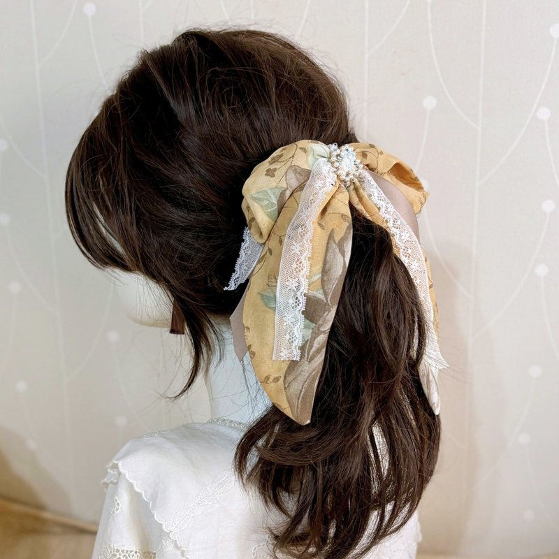 丝巾式仙女夹/鲨鱼夹 香蕉夹 发圈 马尾夹 抓夹 边夹 相交夹 压夹 - 发饰 - 其他材质 卡其色