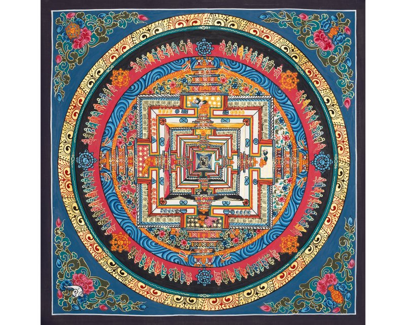 **匠艺曼陀罗画布——展现永恒平衡的智慧圣境** - 墙贴/壁贴 - 其他材质 多色