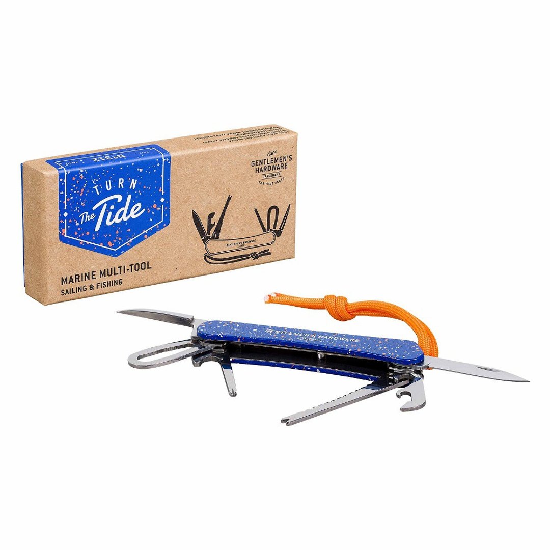 【Gentlemen's Hardware】航海钓鱼随身多功能工具组-迷彩海军蓝 - 露营用品 - 不锈钢 蓝色