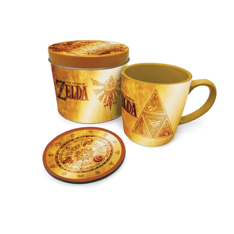 【任天堂】萨尔达传说 -黄金礼物组(内含马克杯、杯垫) - 其他 - 陶 金色