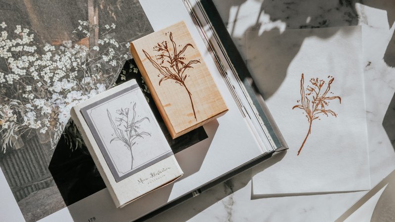 花草系打印章-蓝铃 - 印章/印台 - 木头 