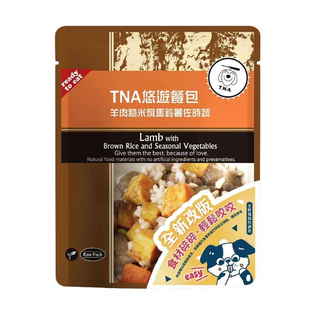 T.N.A.悠游餐包系列-羊肉炖糙米马铃薯佐时蔬-150g-犬猫可食-新版 - 零食/点心 - 其他材质 橘色
