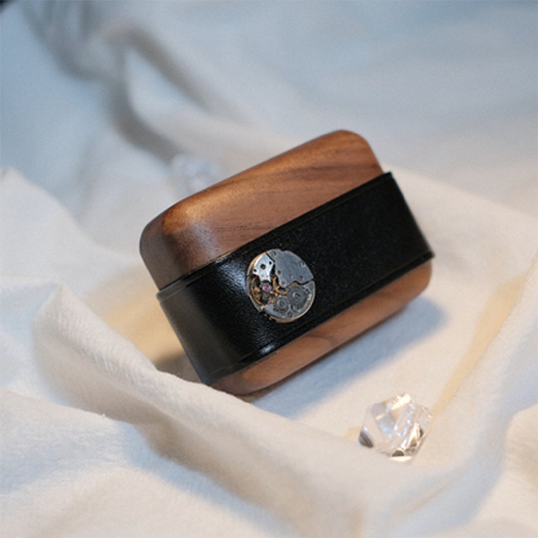 【免运特惠】真皮耳机保护壳适用于苹果AirPods Pro一皮一木 - 数码小物 - 木头 多色