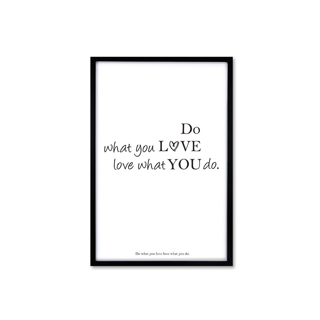 北欧风装饰画相框 Do What You Love 经典款 黑色框 63x43cm - 画框/相框 - 木头 黑色