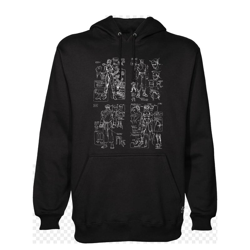 角色手绘图连帽卫衣 (街头霸王/快打旋风/Street Fighter系列) - 中性连帽卫衣/T 恤 - 棉．麻 