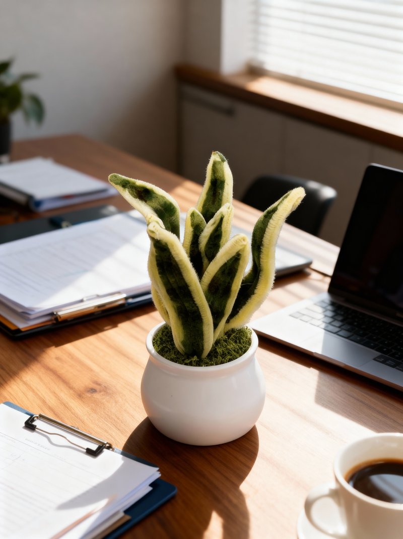 聚财招福 手作毛根虎尾兰小盆栽 - 植栽/盆栽 - 聚酯纤维 