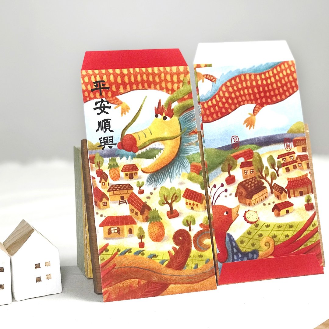 平安顺兴红包袋 龙凤主题 - 红包/春联 - 纸 红色
