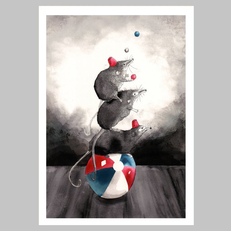 PIGMY SHREWS 设计海报 | Jimbobart - 海报/装饰画/版画 - 纸 黑色