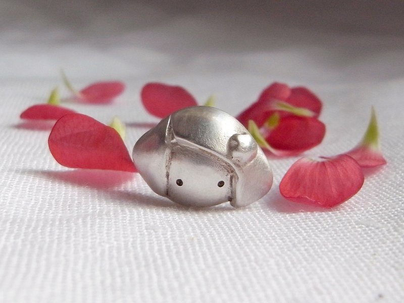 星星发夹女孩 · 娃娃头 | 纯银 耳针 耳环 | 1款是单1个喔 ! - 耳环/耳夹 - 银 灰色