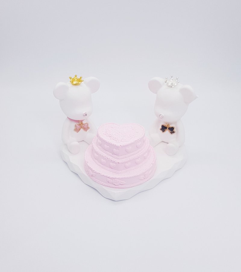 皇冠蝴蝶结坠饰小熊礼盒扩香石组-情人节-婚礼-婚房布置-生日礼物 - 香薰/精油/线香 - 其他材质 