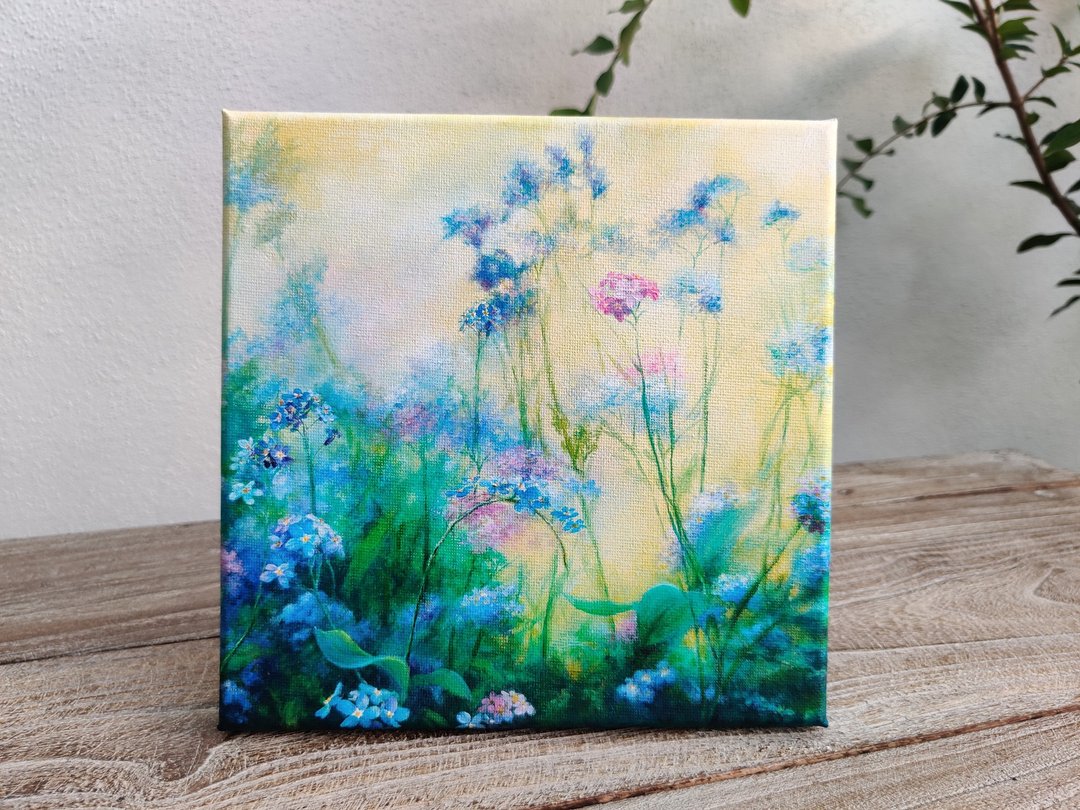 【春林初盛】丙烯画原作 | 春临花卉风景挂画 | 玄关书房大厅摆设 - 海报/装饰画/版画 - 棉 