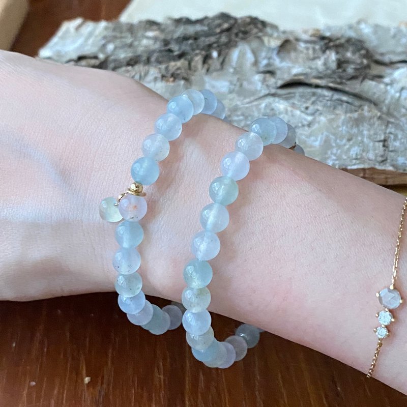 拈翠-缅甸天然A货翡翠-小精品高冰放光多彩翡翠设计手串 - 手链/手环 - 玉石 多色