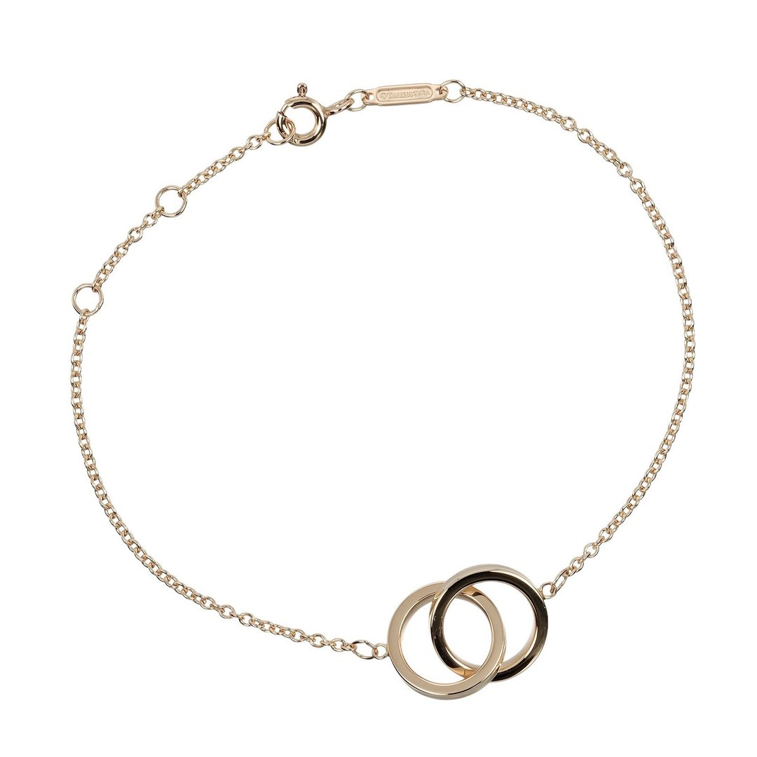 【日本直送】蒂芙尼 TIFFANY&Co. 1837 Interlocking Circle 18K 玫瑰金手链 约 4.32g 【二手】 - 手链/手环 - 贵金属 金色