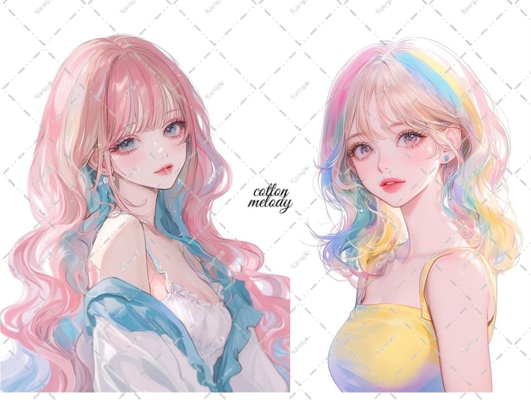 original sticker no.6349 人物贴纸 原创贴纸 人物贴纸 女孩贴纸 原创人物贴纸 - 贴纸 - 纸 