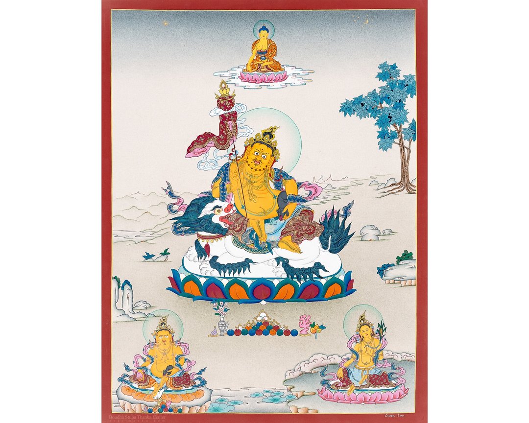 精致的赞巴拉南策唐卡 – 丰盛的艺术 -B12837 - 墙贴/壁贴 - 其他材质 