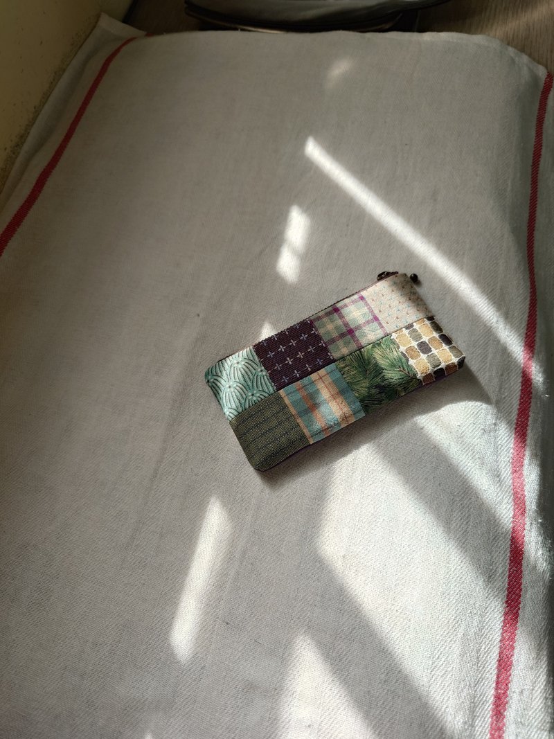 拼接零钱包大 - 零钱包 - 棉．麻 