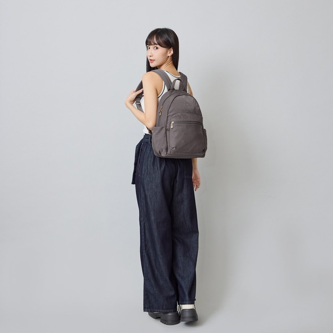 后背包-沐晨压纹防泼水后背包-6608-32-多色任选 - 后背包/双肩包 - 尼龙 紫色