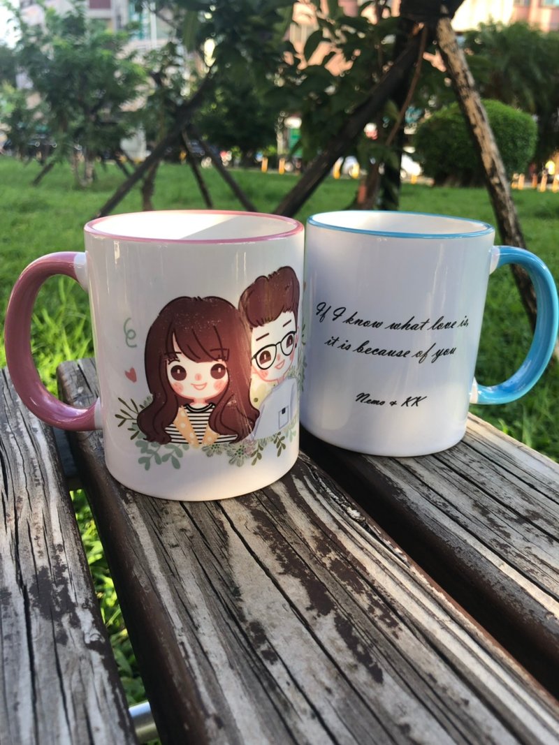 定制化Q版马克杯 【内彩马克杯】手绘  似颜绘 定制礼物订制 - 其他杯子 - 瓷 紫色