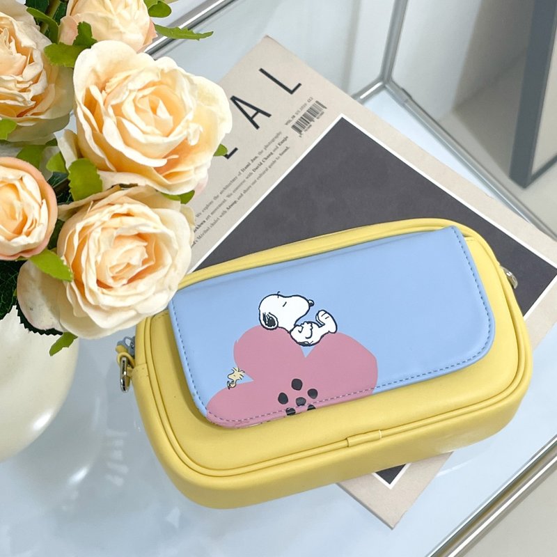 SNOOPY BABY BLOSSOM 史努比联名 相机包 胸包 | 波斯菊 - 侧背包/斜挎包 - 其他材质 黄色