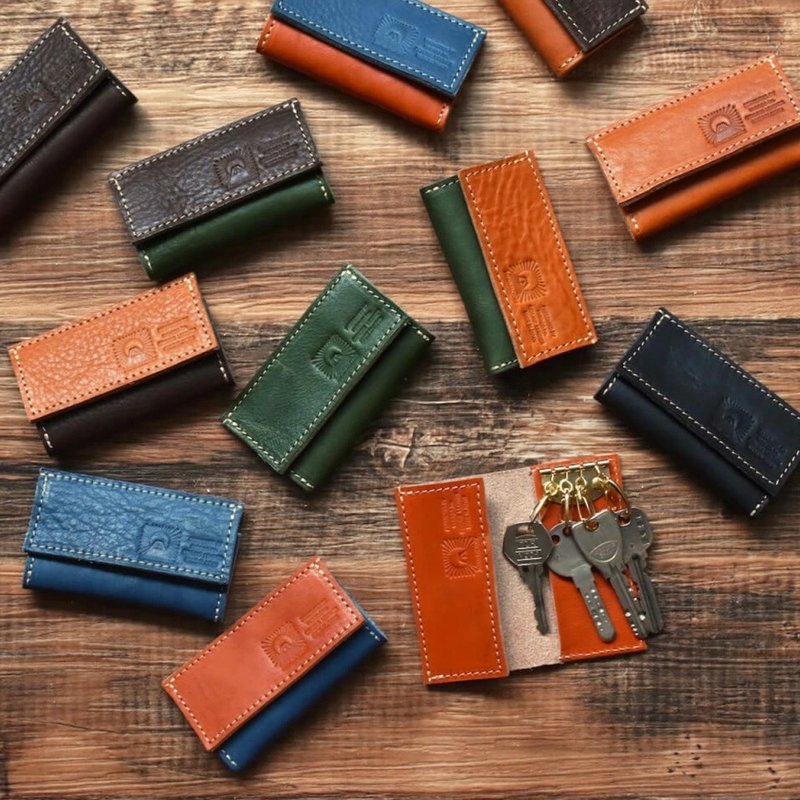 栃木皮革 4连钥匙圈 组合色 钥匙套 钥匙圈 日本制 - 钥匙链/钥匙包 - 真皮 多色