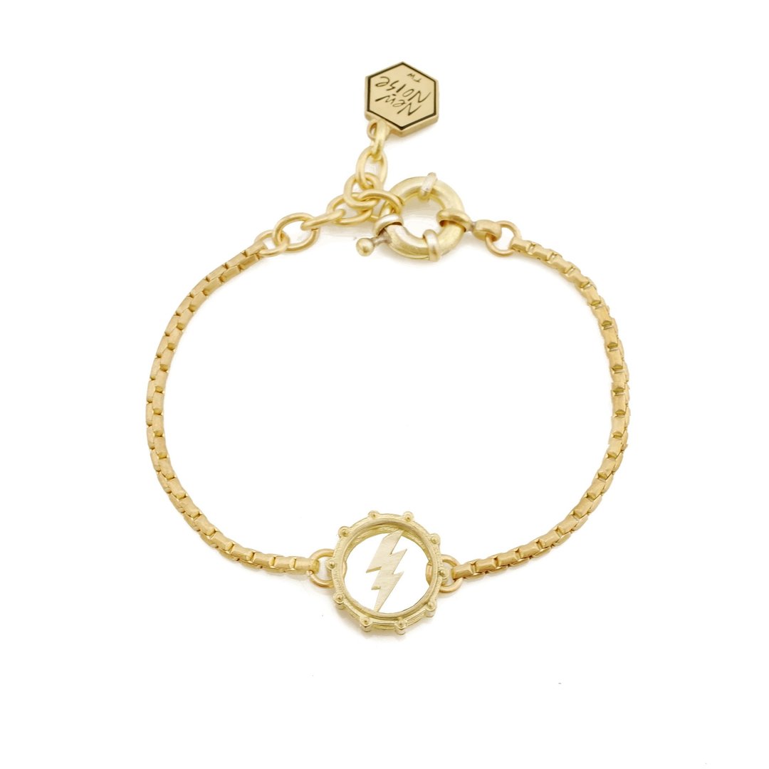 闪电小鼓手链(黄铜色) Drum Bracelet - 手链/手环 - 其他金属 金色