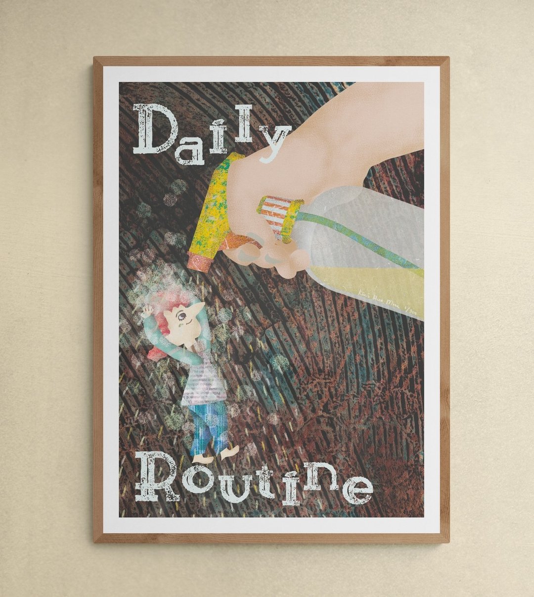 限量数位印刷版画 |  Daily routine (日常生活) - 海报/装饰画/版画 - 防水材质 咖啡色