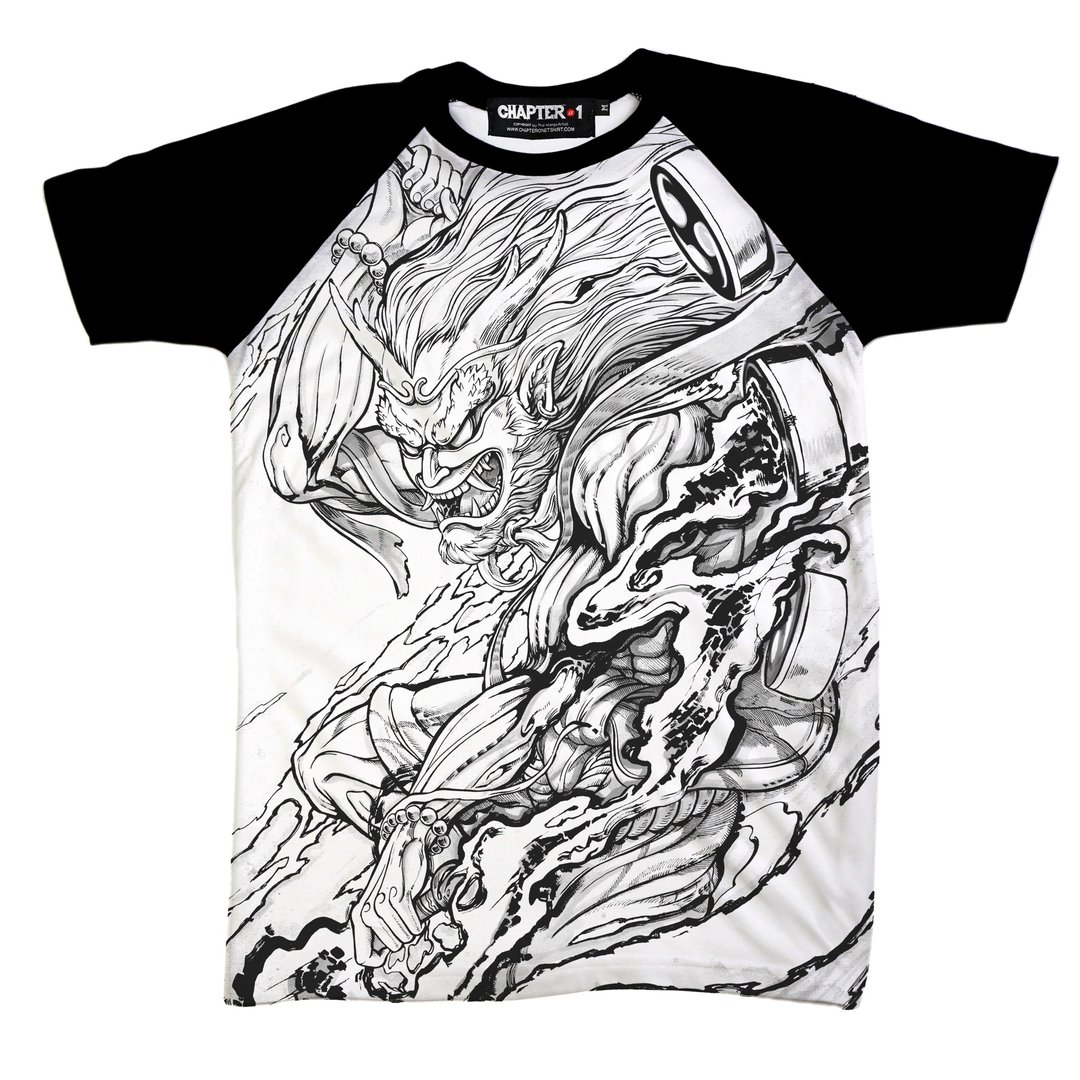 Raijin The thunder god Yami Chapter One T-shirt - 男装上衣/T 恤 - 棉 白色