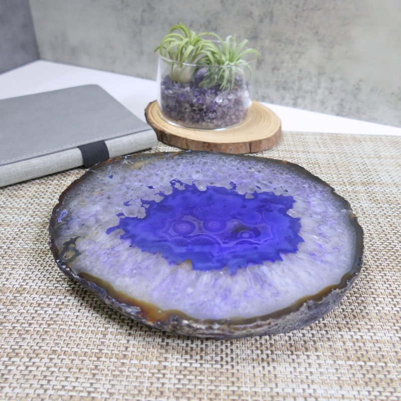 厚玛瑙片 玛瑙盘 - 摆饰 - 半宝石 