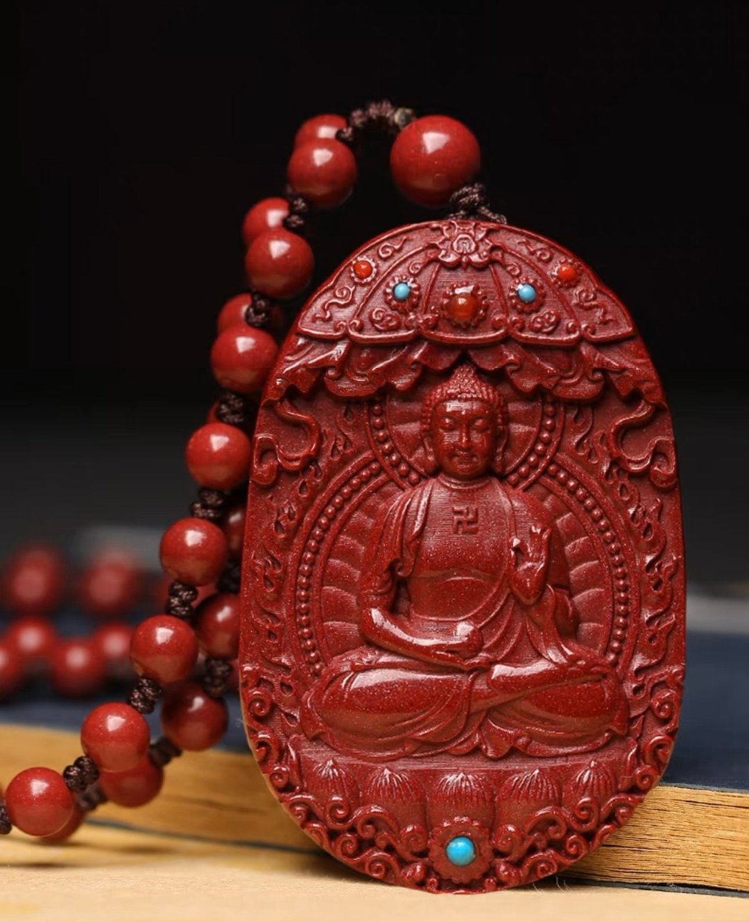 天然原矿朱砂精品紫金砂十二生肖守护神吊坠  朱砂高含量95%以上 - 项链 - 宝石 