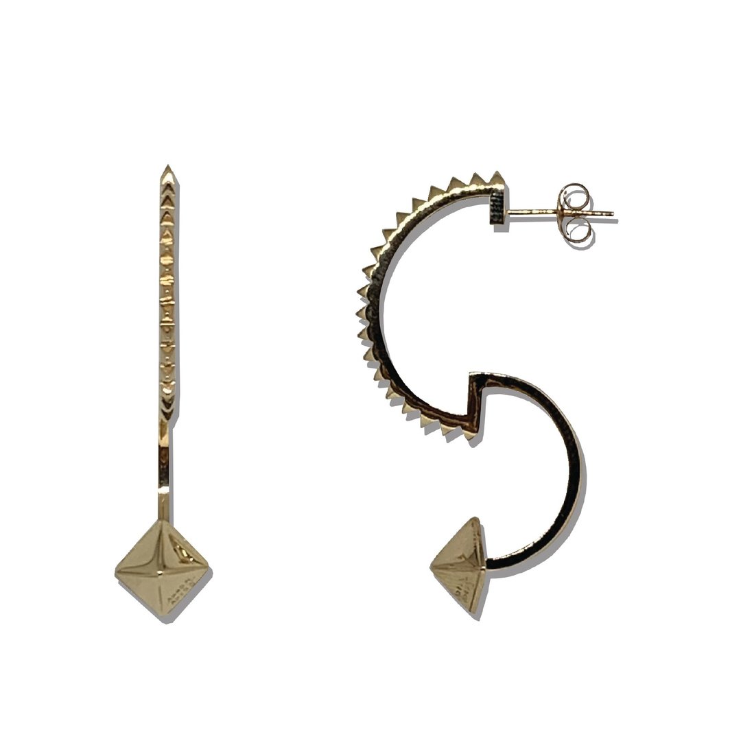 Moroc : Earrings - 耳环/耳夹 - 纯银 粉红色