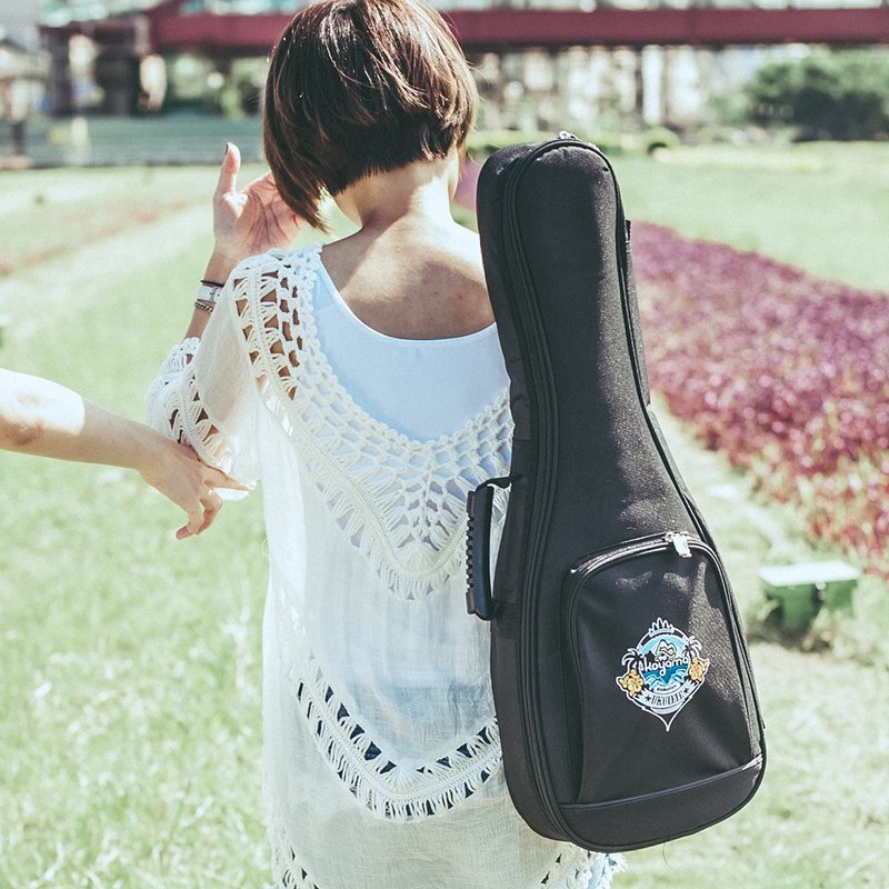 EMT 26寸乌克丽丽袋 刺绣袋 20mm厚琴袋 Tenor Ukulele Bag - 吉他/乐器 - 聚酯纤维 黑色