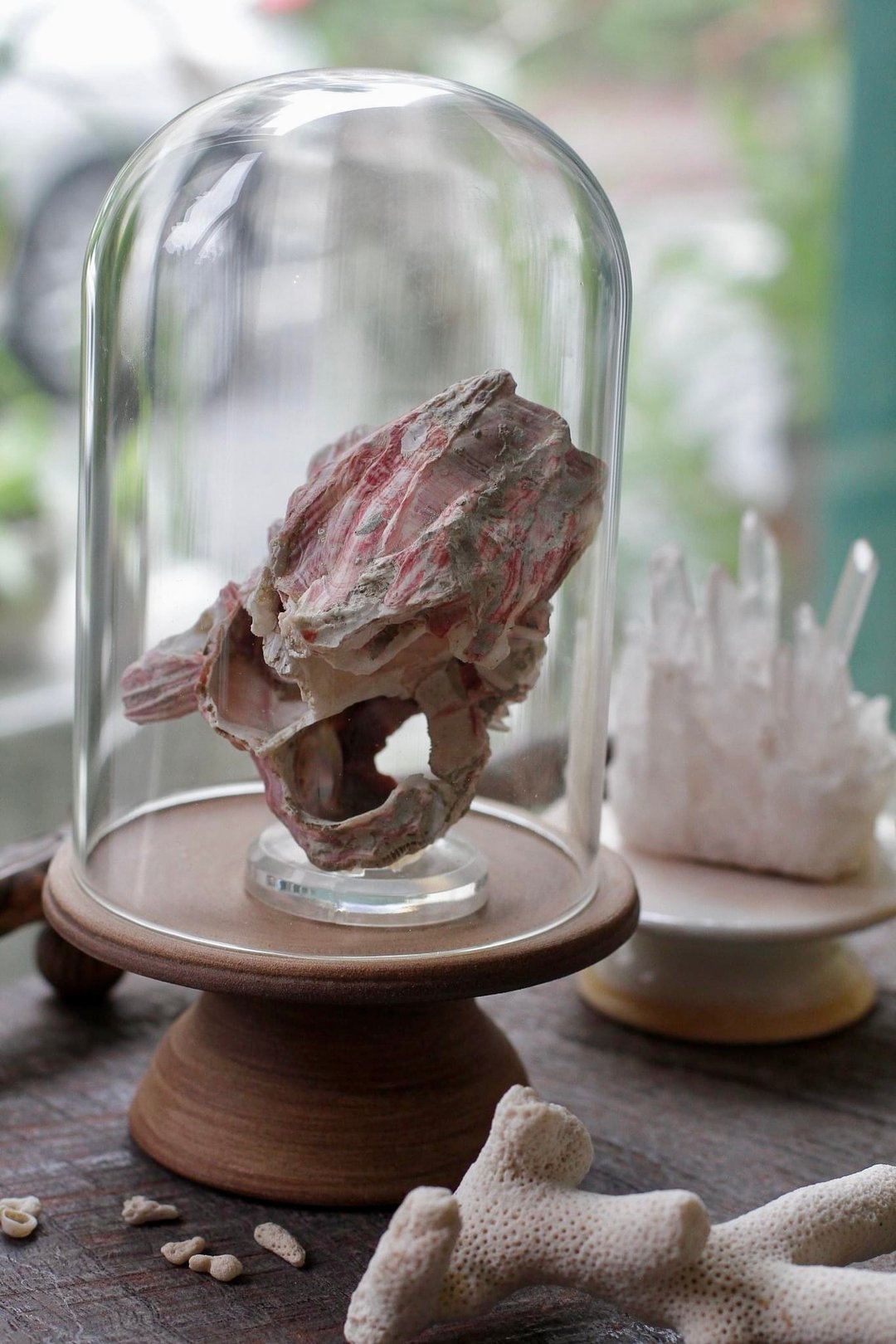 暗红色陶瓷高脚烛台/饰品台/高台/水晶台 - 蜡烛/烛台 - 陶 咖啡色