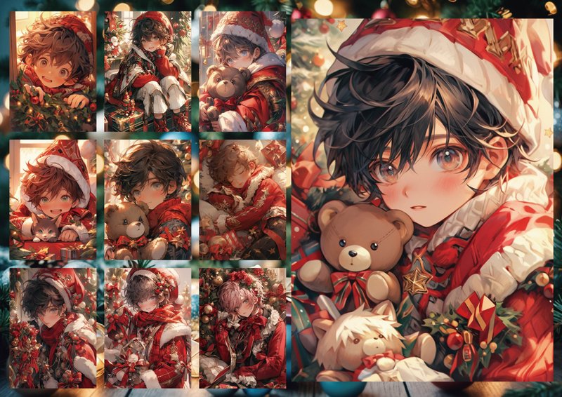 CUTE BOY 圣诞 A6 设计纸张 - 笔记本/手帐 - 纸 