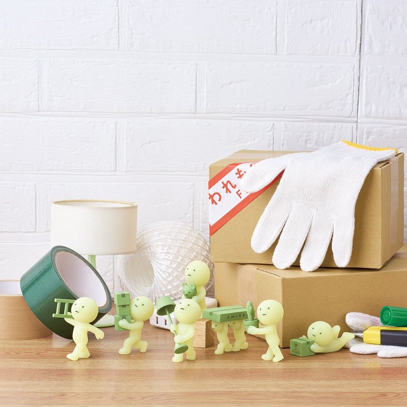 Smiski 不可思议的夜光精灵 专业搬运工(盒装12入) - 玩偶/公仔 - 塑料 