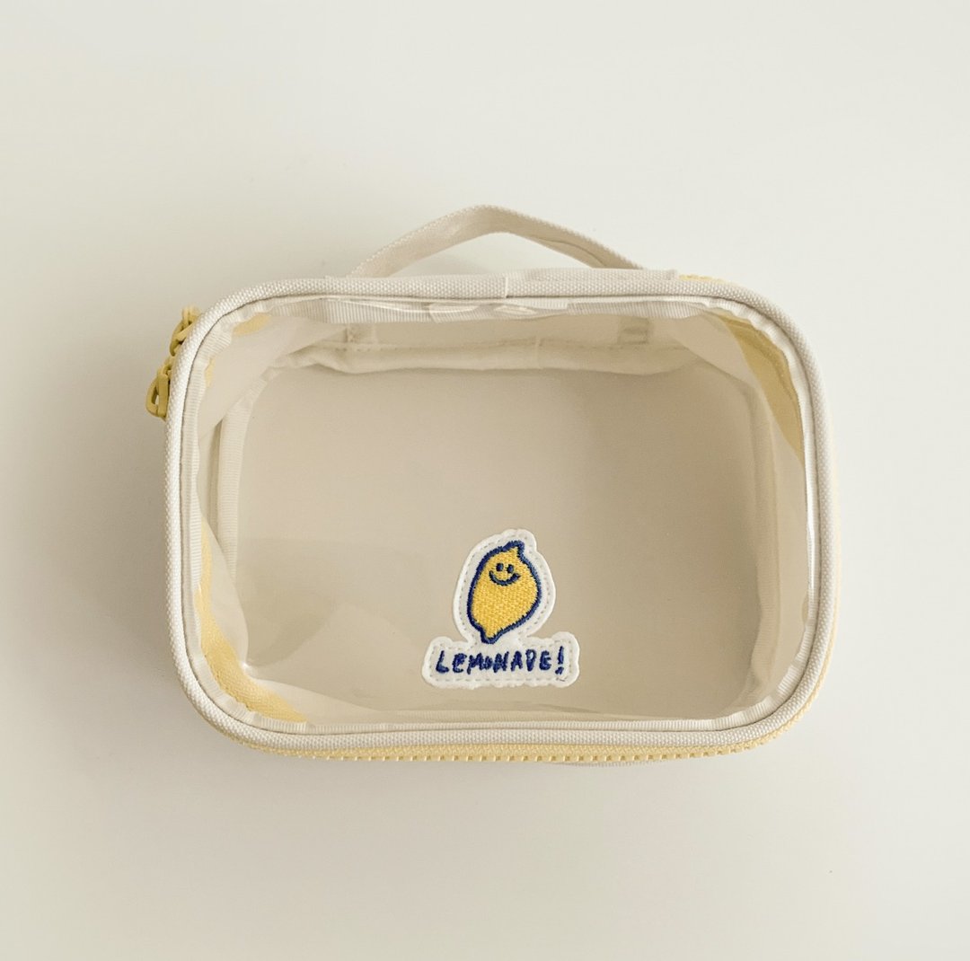 【现货】Lemony PVC Pouch 透明收纳小袋 - 化妆包/杂物包 - 其他材质 黄色