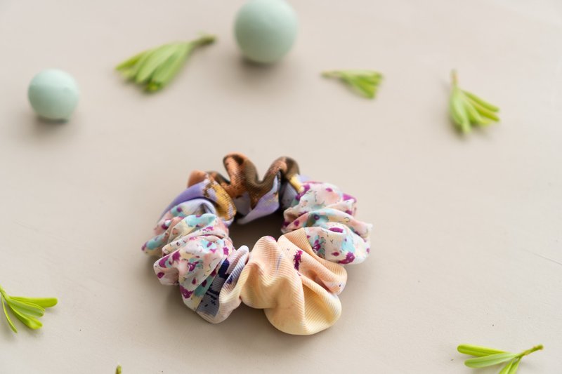 完售 | 梦の蜜奶酪花布.手制大肠圈.发圈.礼物,仅此一个 - 发带/发箍 - 棉．麻 多色