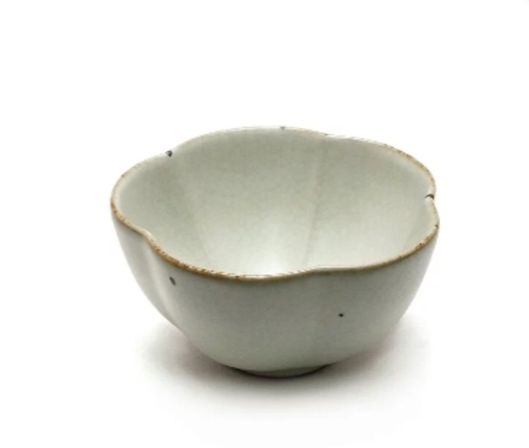 陶作坊│怀汝梅花杯_牙白墨韵 - 茶具/茶杯 - 其他材质 白色