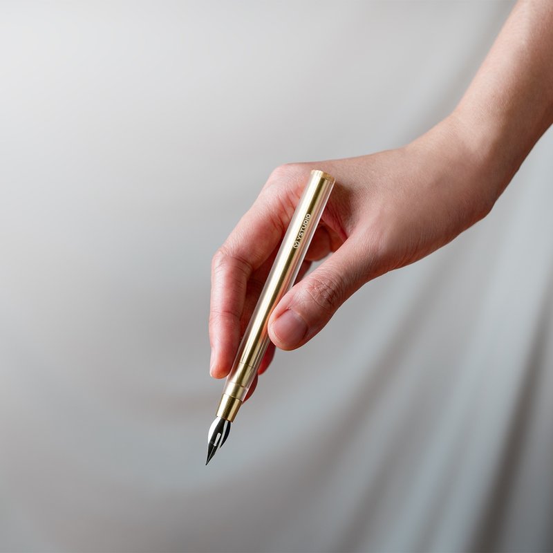 【透明沾水笔】风格核心系列 / 黄铜 - 蘸水笔 - 压克力 金色