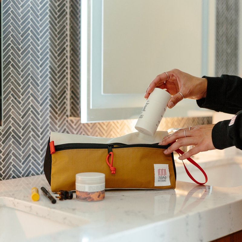 (SS25新色上架) Dopp Kit 拚色 收纳包 - 化妆包/杂物包 - 尼龙 多色