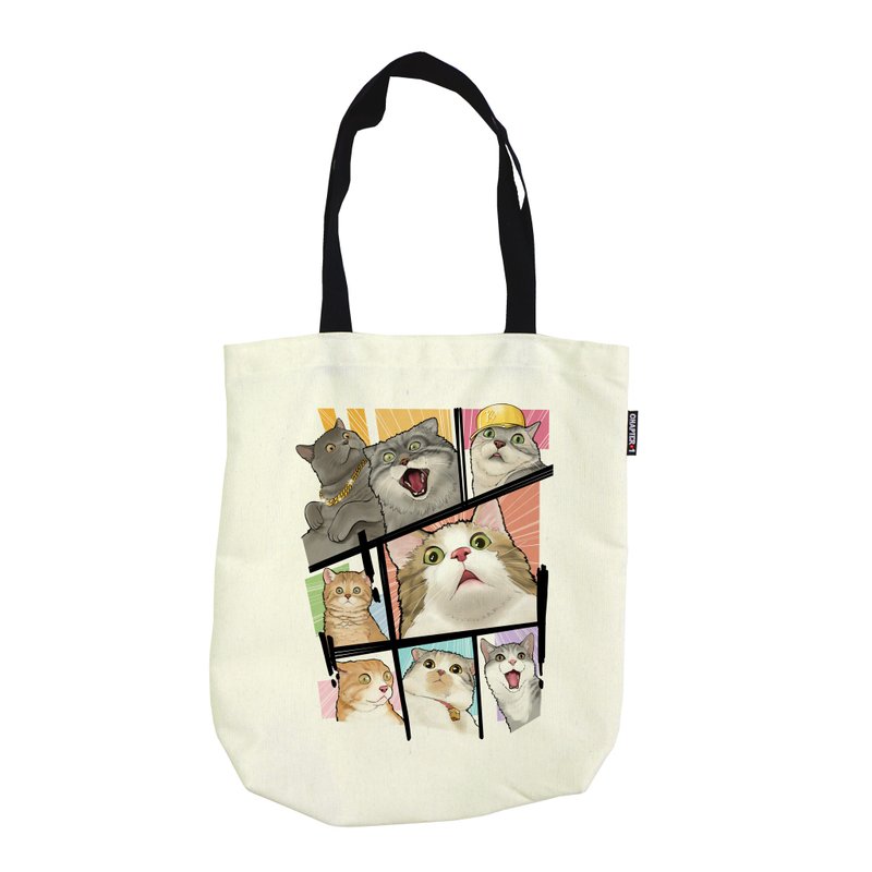 Oh! My Cat Foldable shoulder bag Canvas Reduce global warming - 其他 - 塑料 黑色