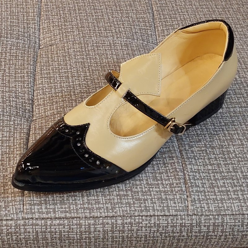 6728-231218 低跟尖头玛莉珍 - 玛莉珍鞋 - 真皮 多色